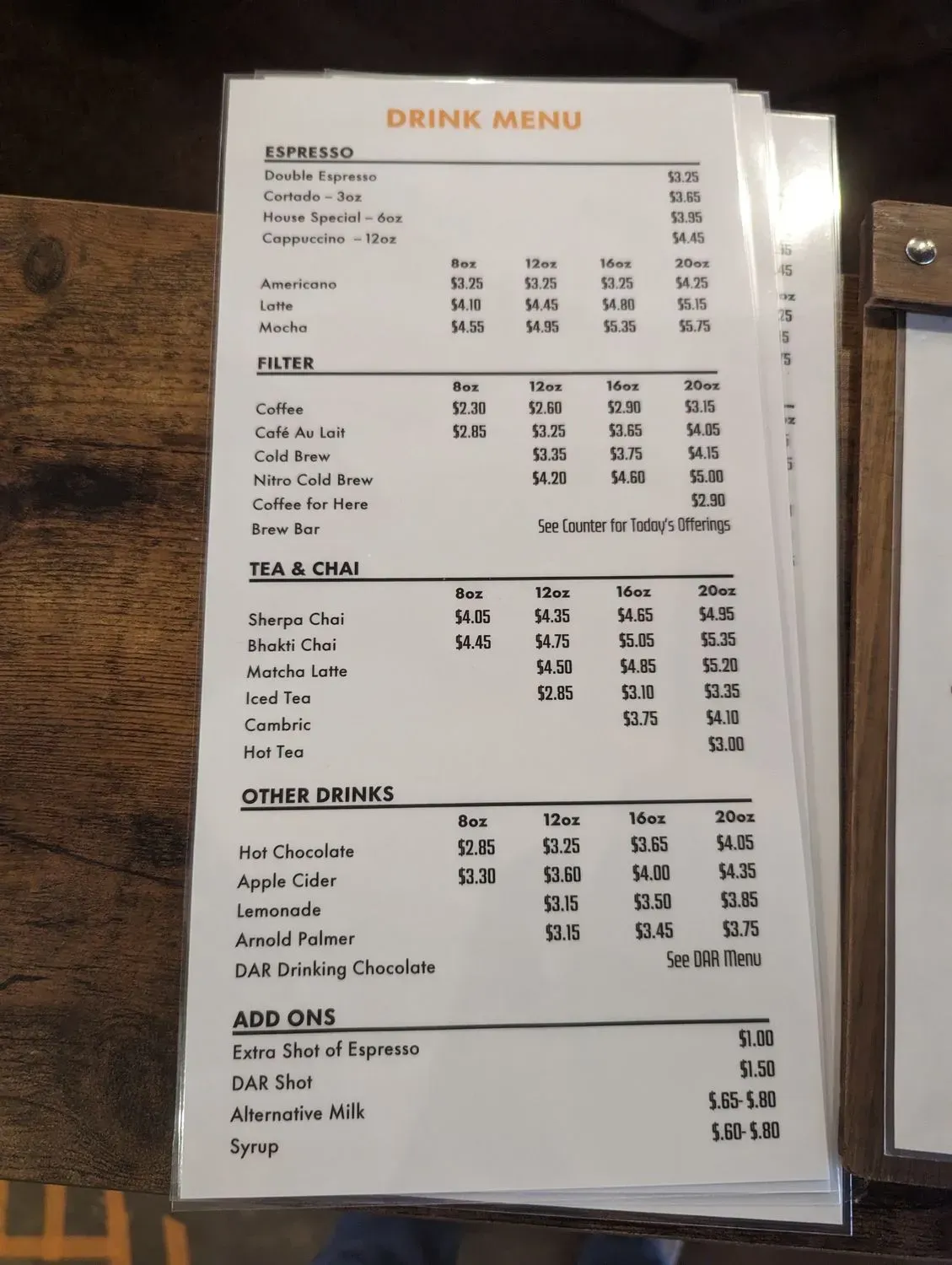 Menu 5