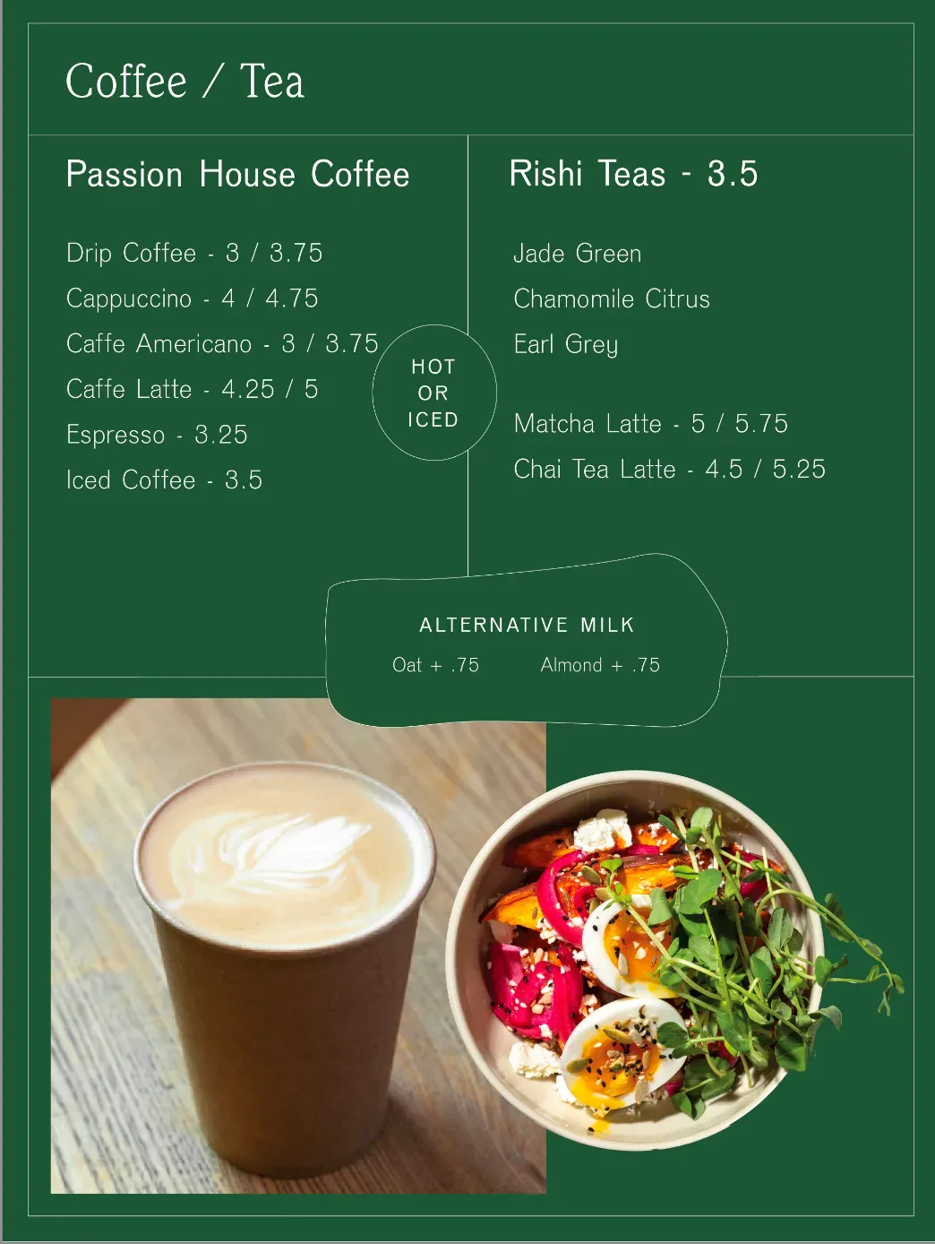 FARE Menu - Updated November 2025