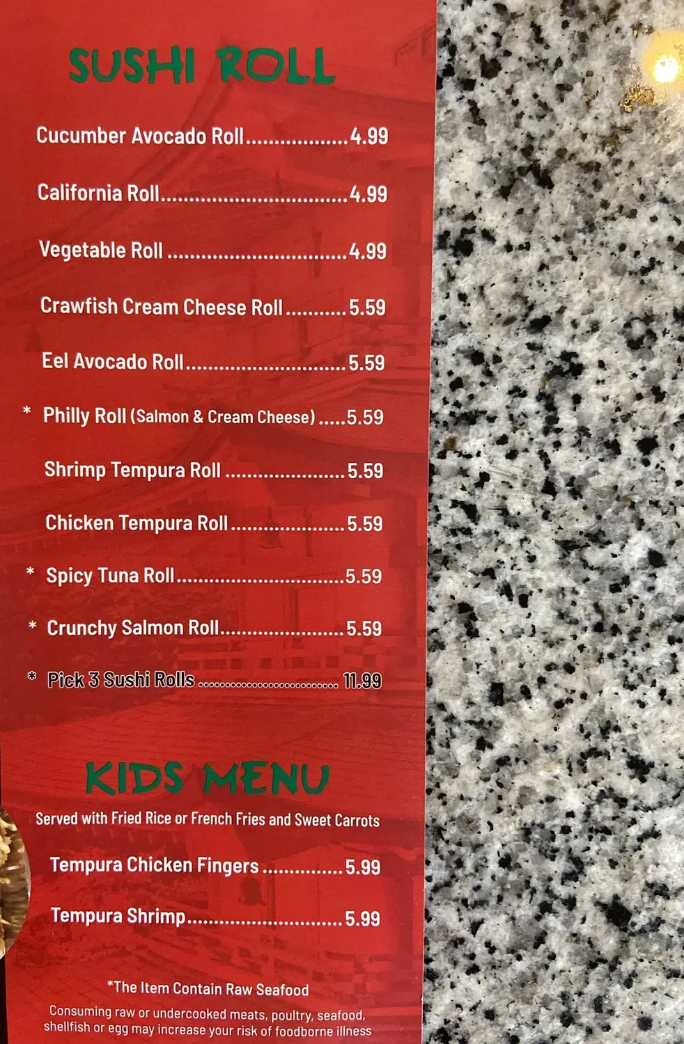 Menu 5