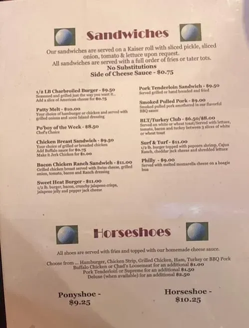 Caddyshack Sports Bar & Grill Menu - Updated November 2025