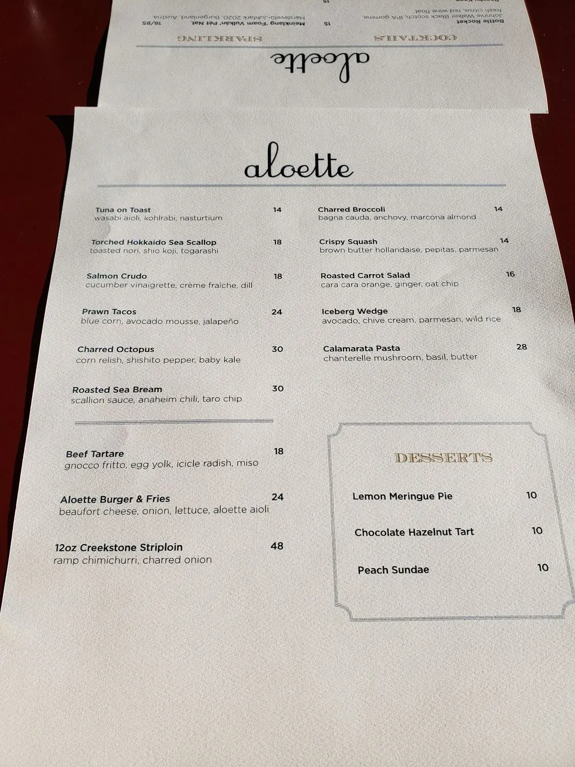 Menu 1