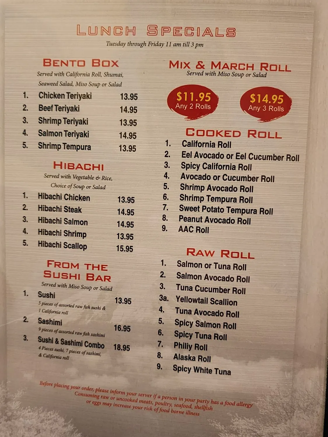 Menu 5