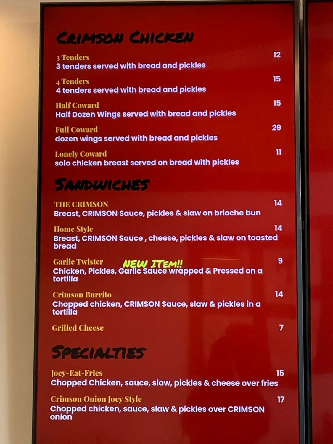 Menu 1