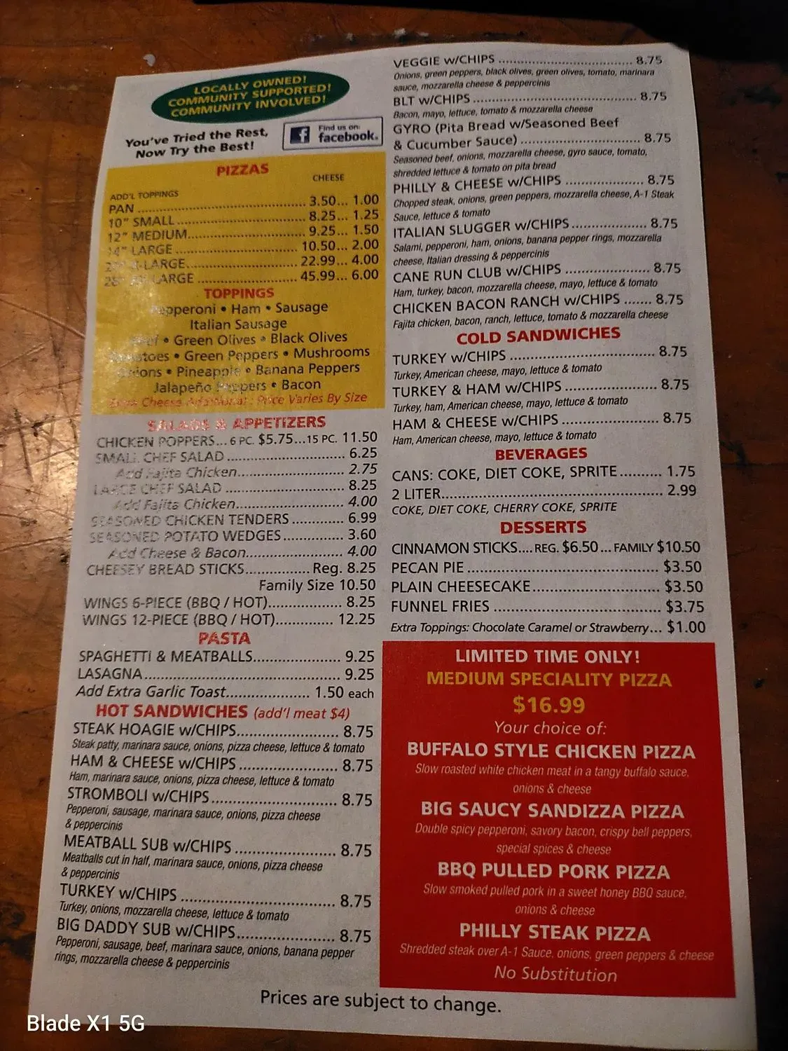 Menu 1