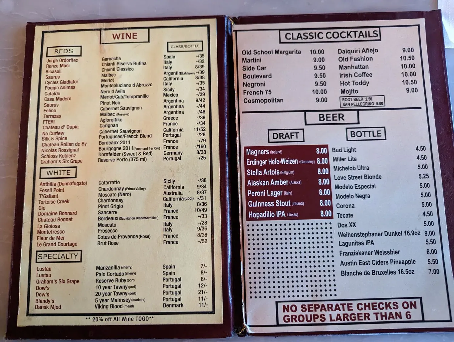 Menu 1