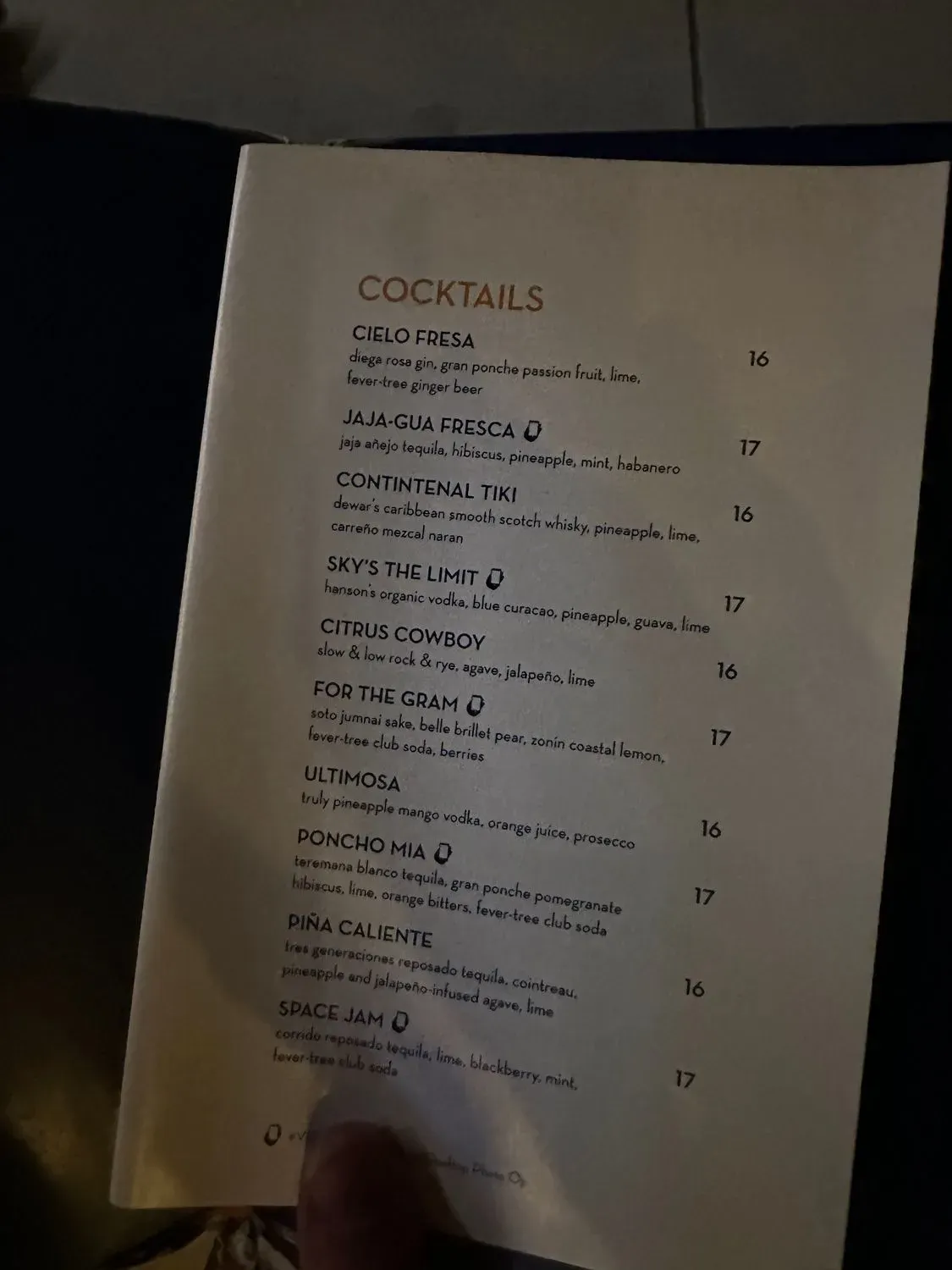 Menu 5