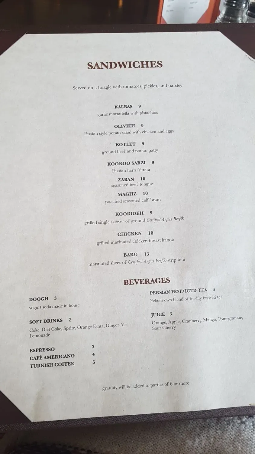 Menu 6