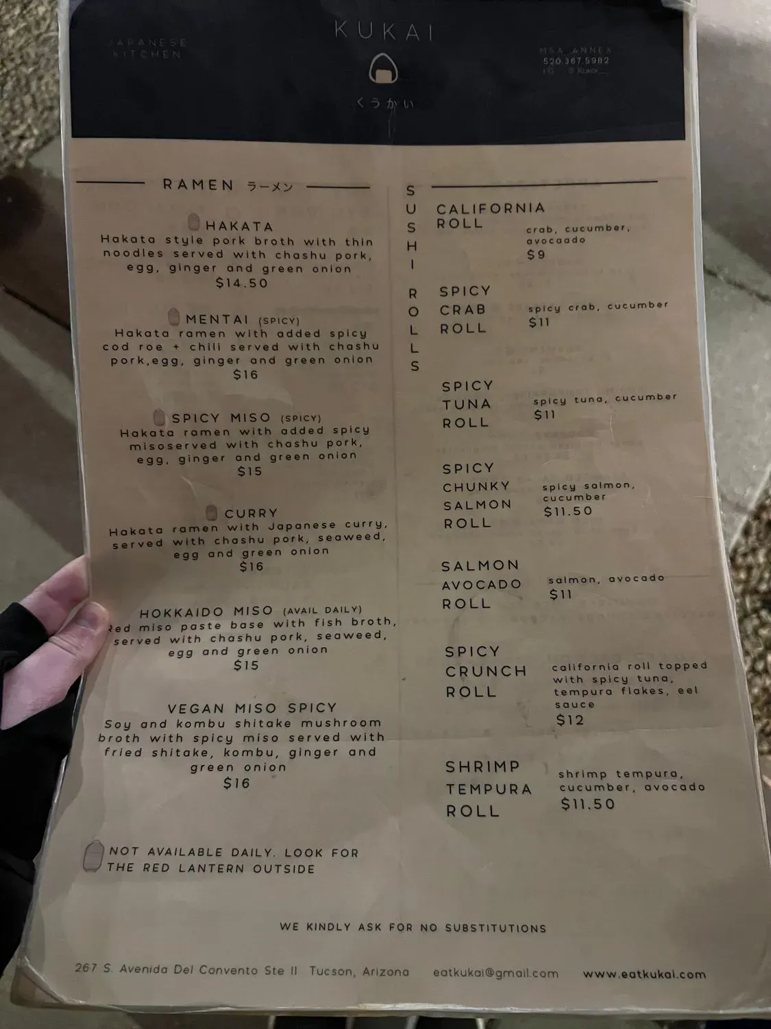 Menu 5