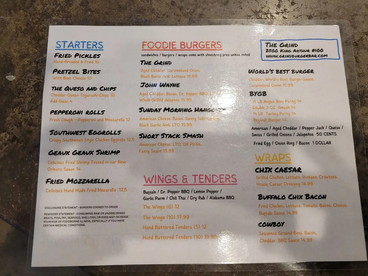 Menu 4