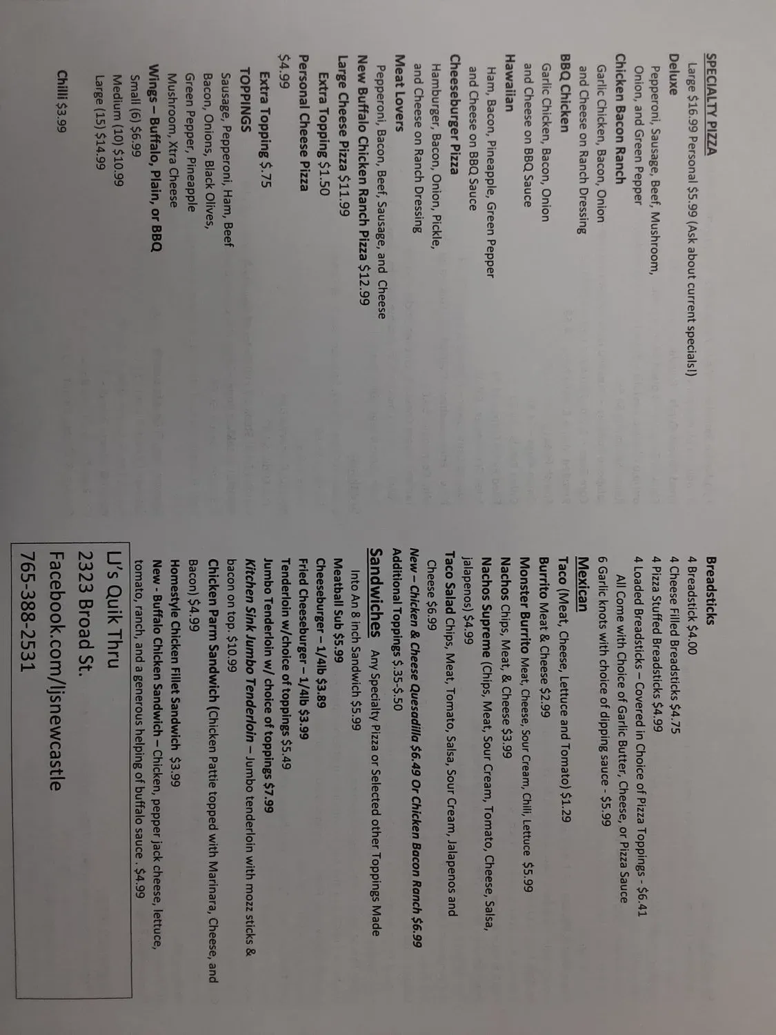 Menu 1