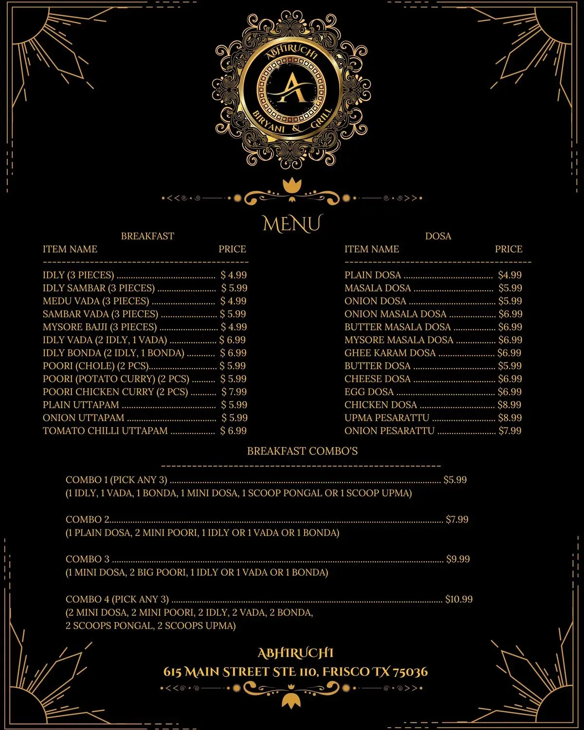 Menu 1