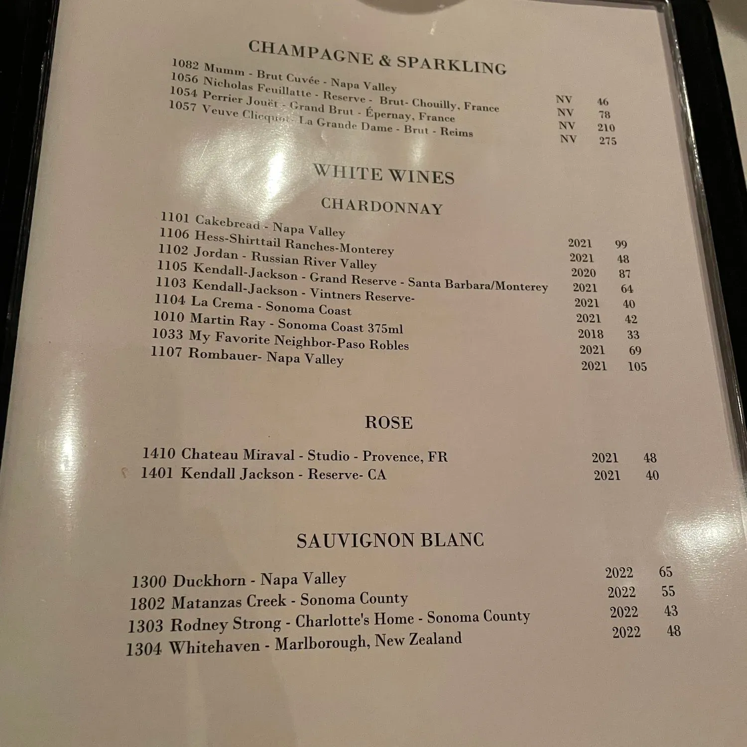 Menu 1