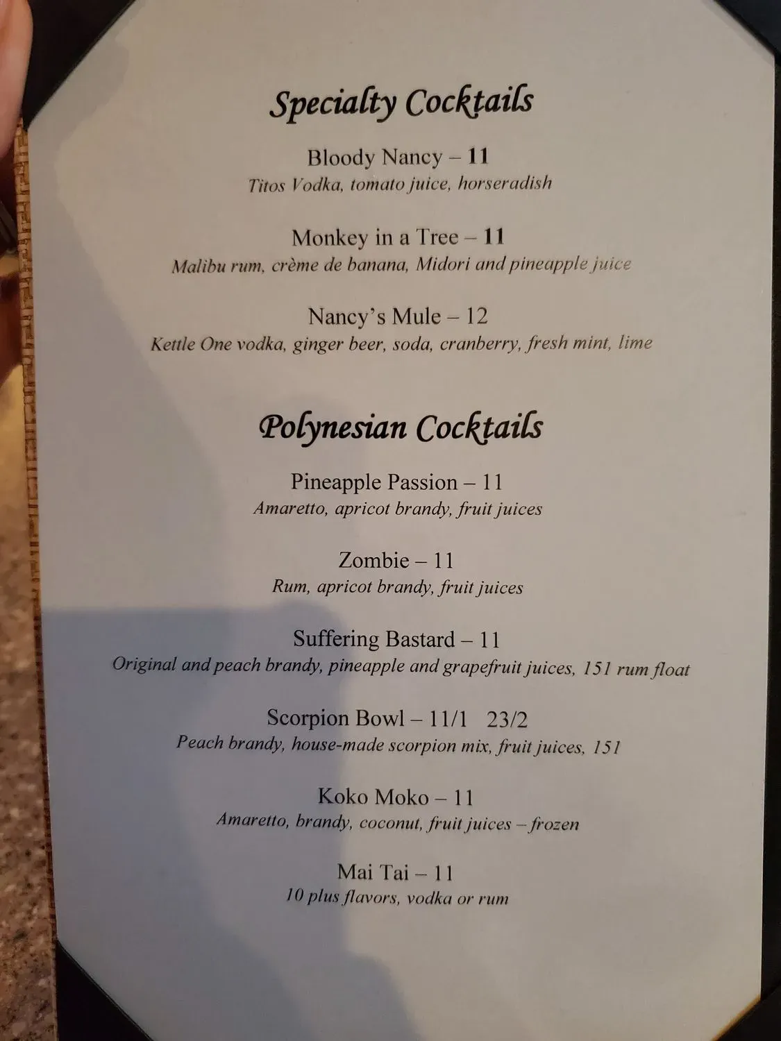 Menu 5