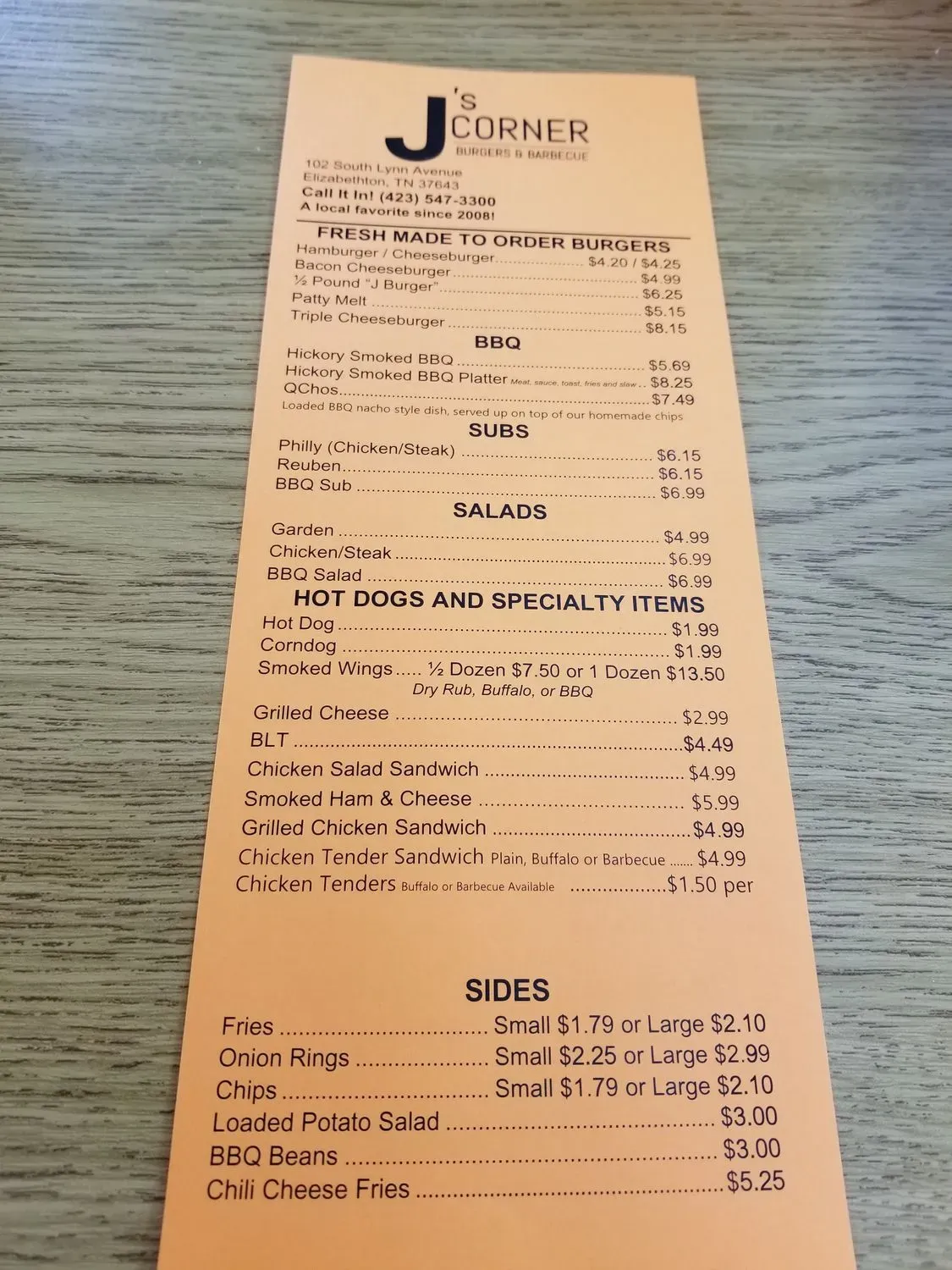 Menu 1