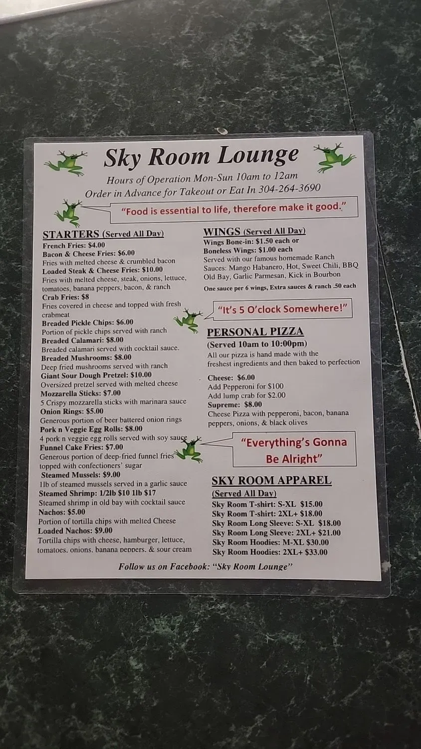 Menu 1