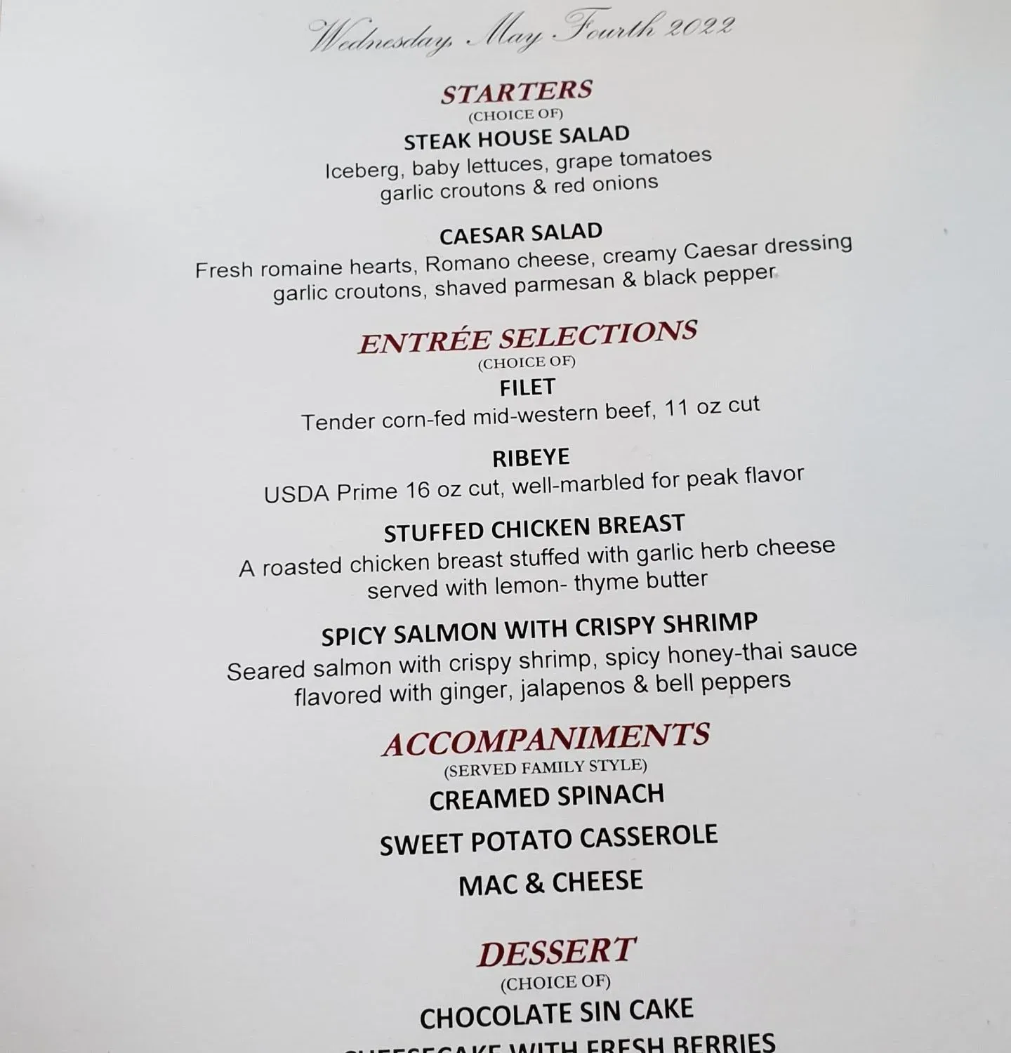 Menu 1