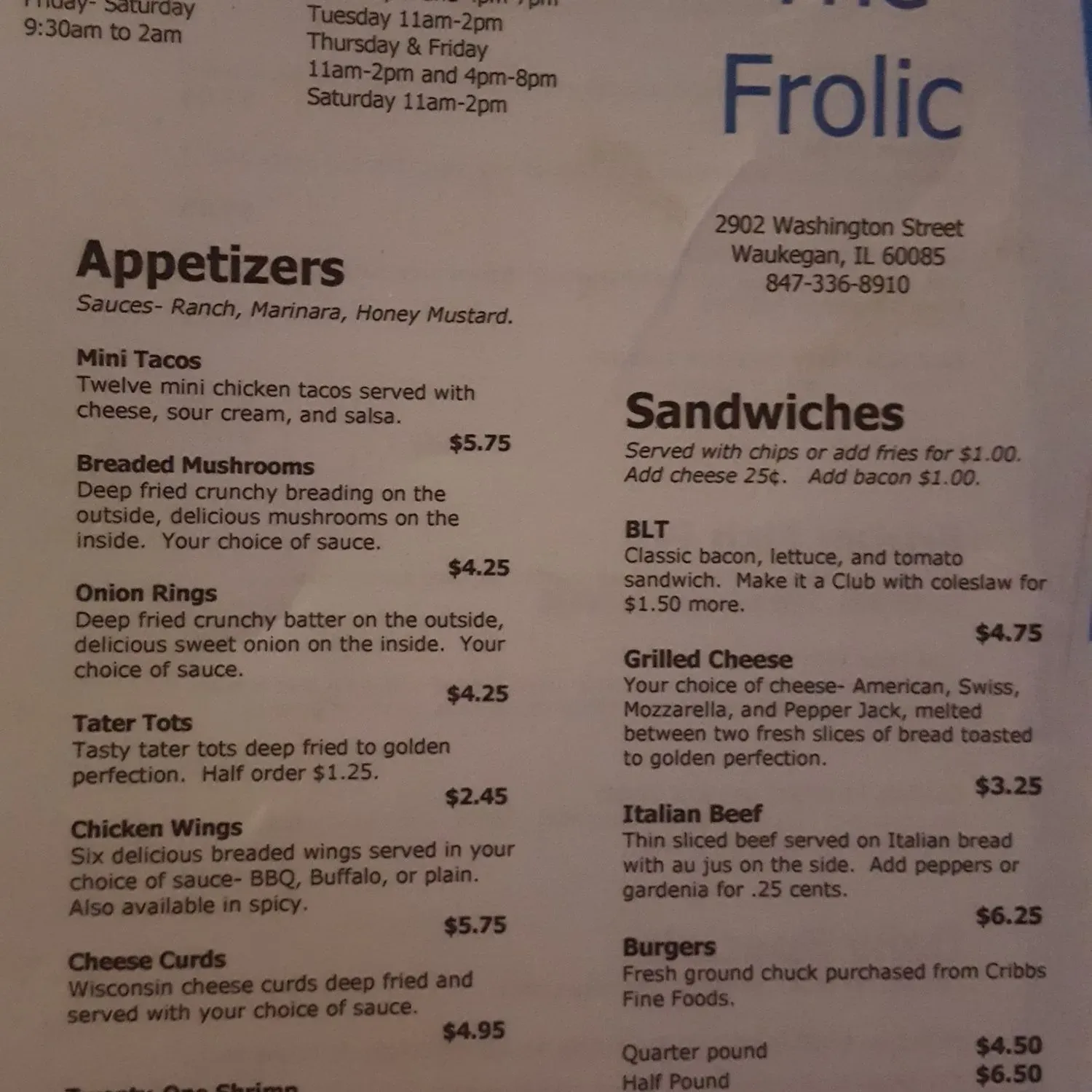 Menu 1