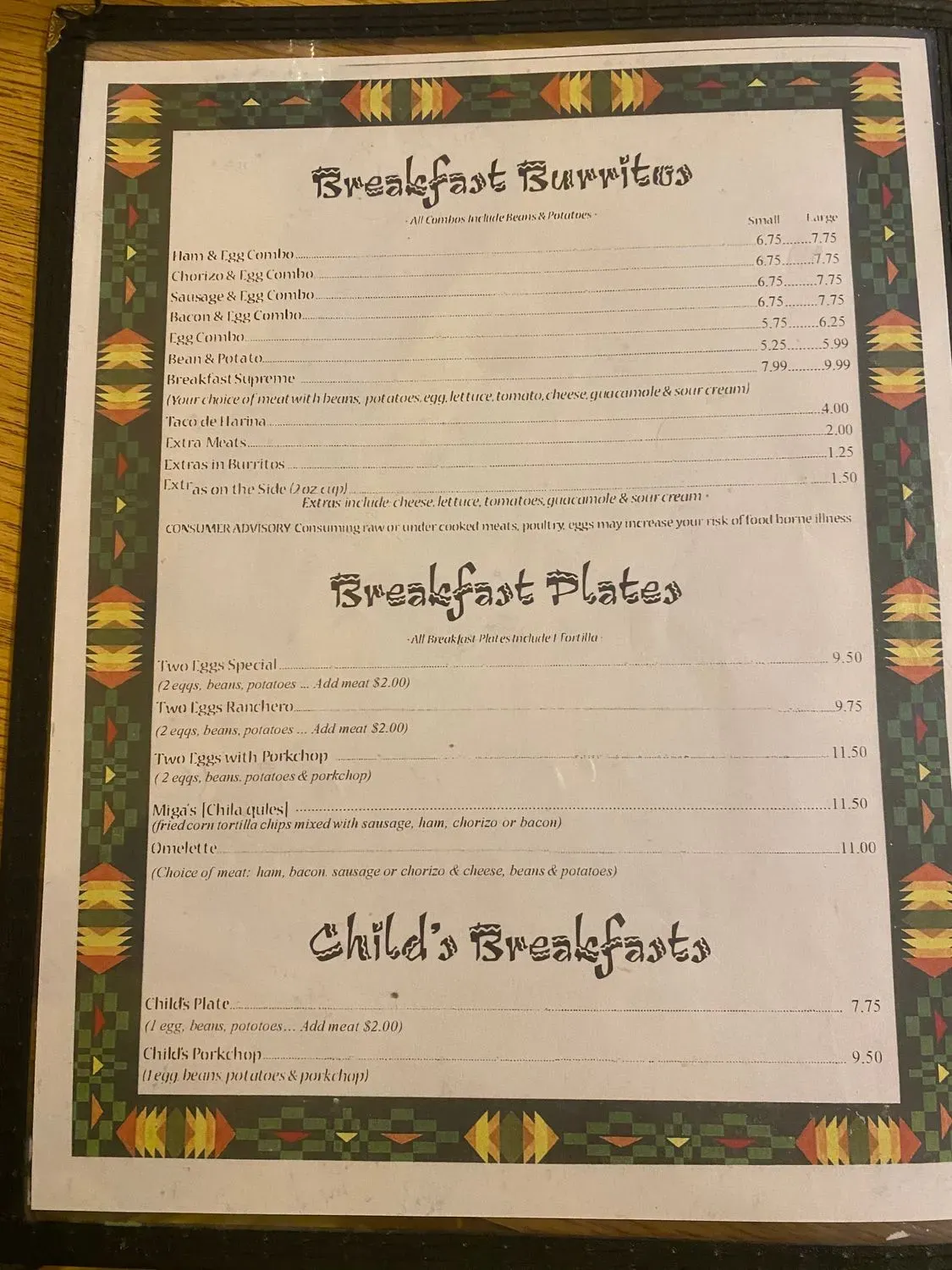 Menu 1