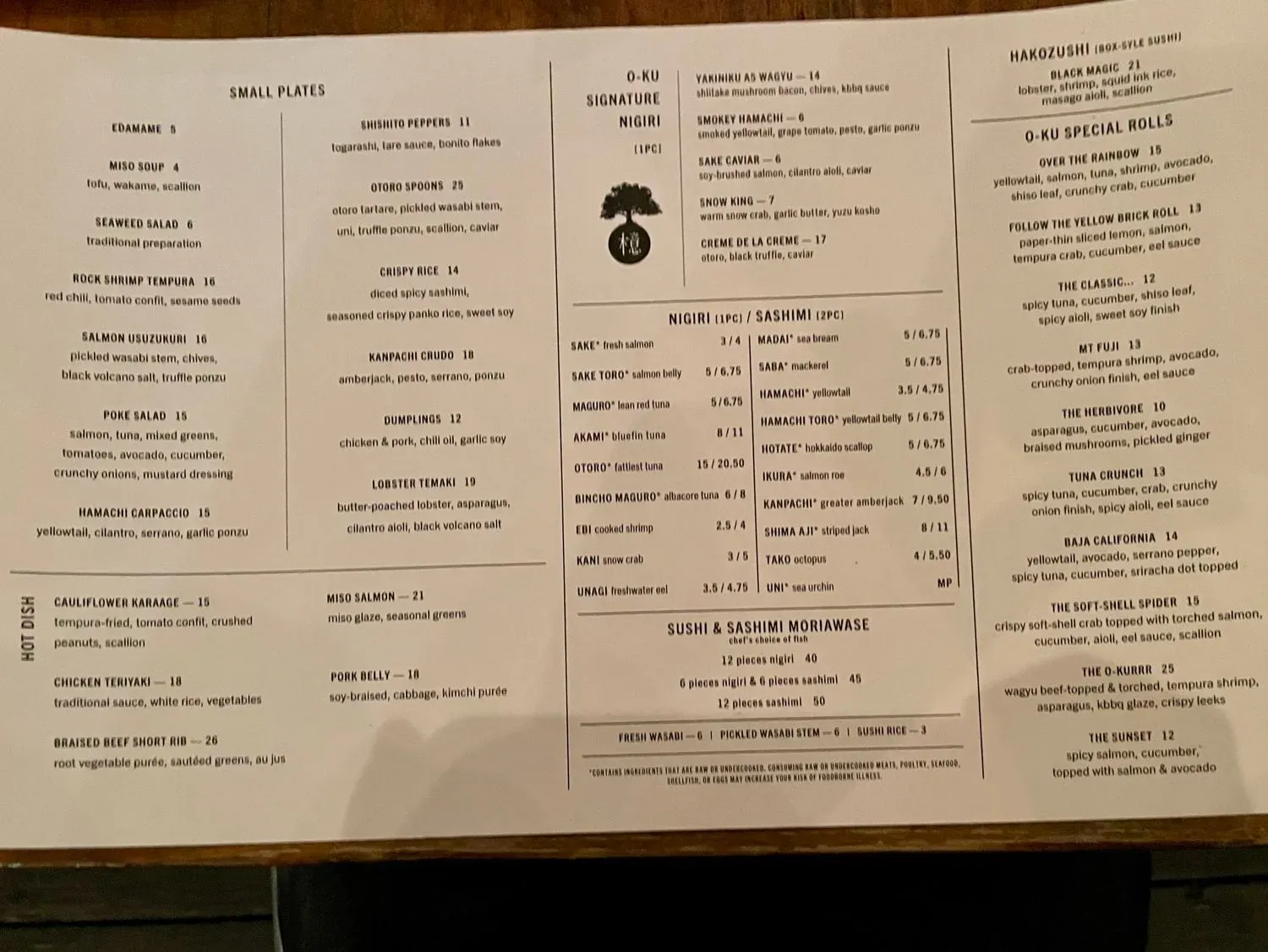 Menu 1