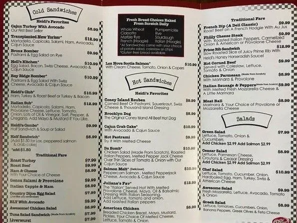Heidi's Brooklyn Deli - Montrose Menu - Updated November 2025