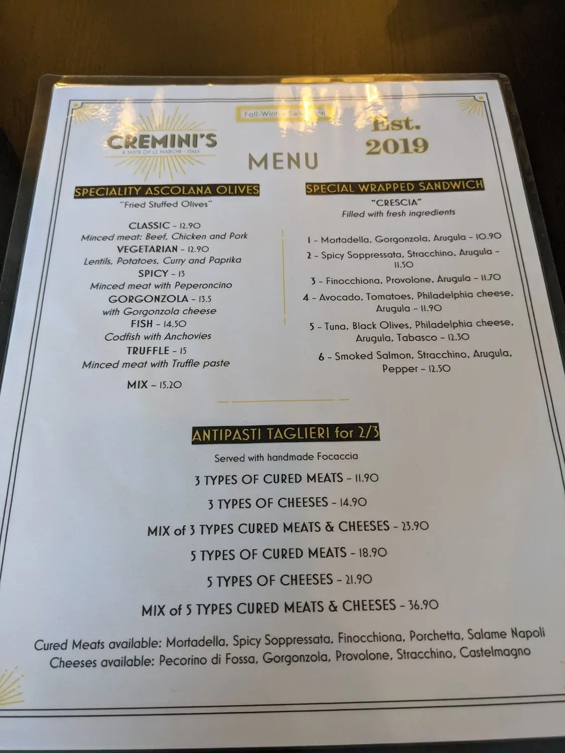 Menu 6