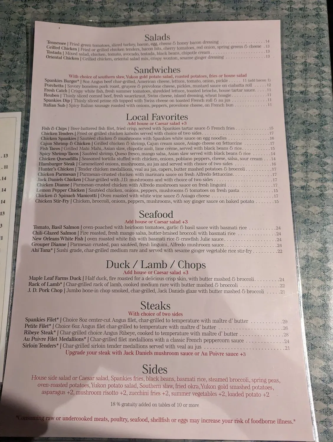 Menu 1