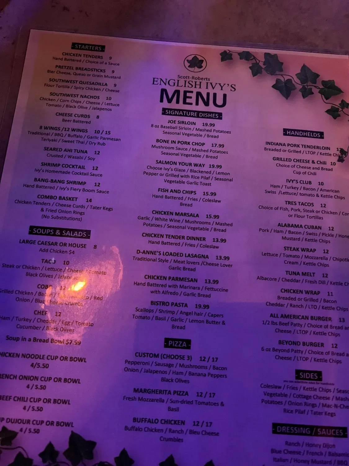 Menu 5