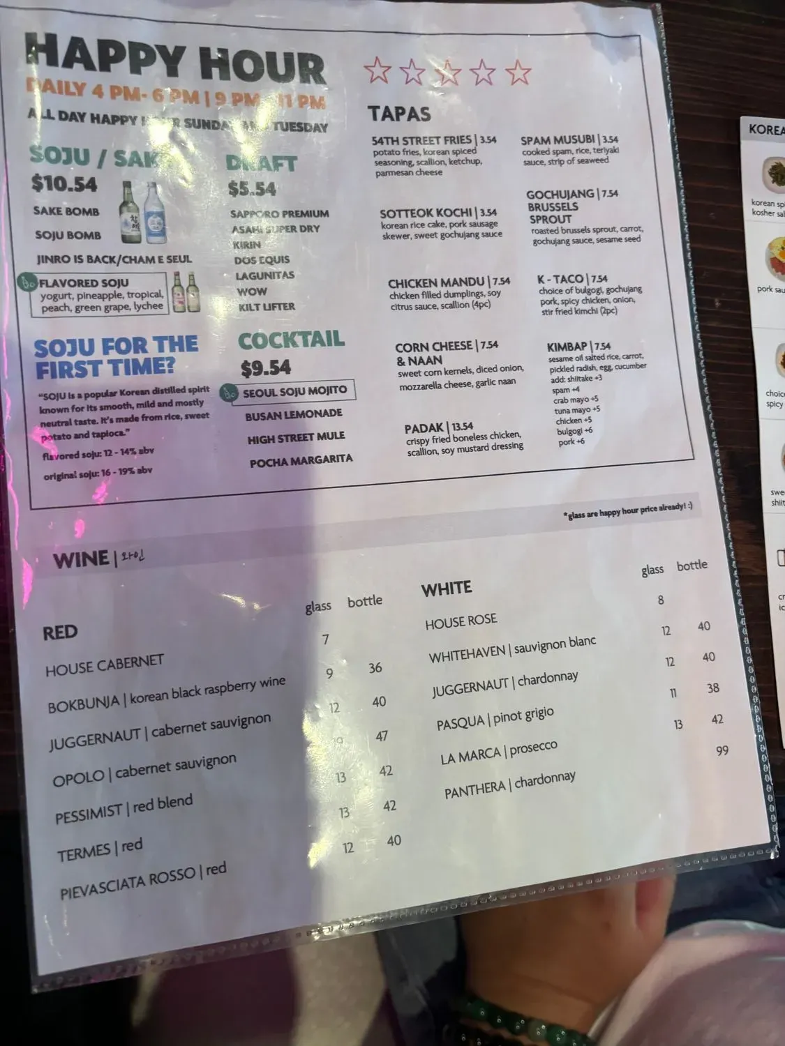 Menu 5