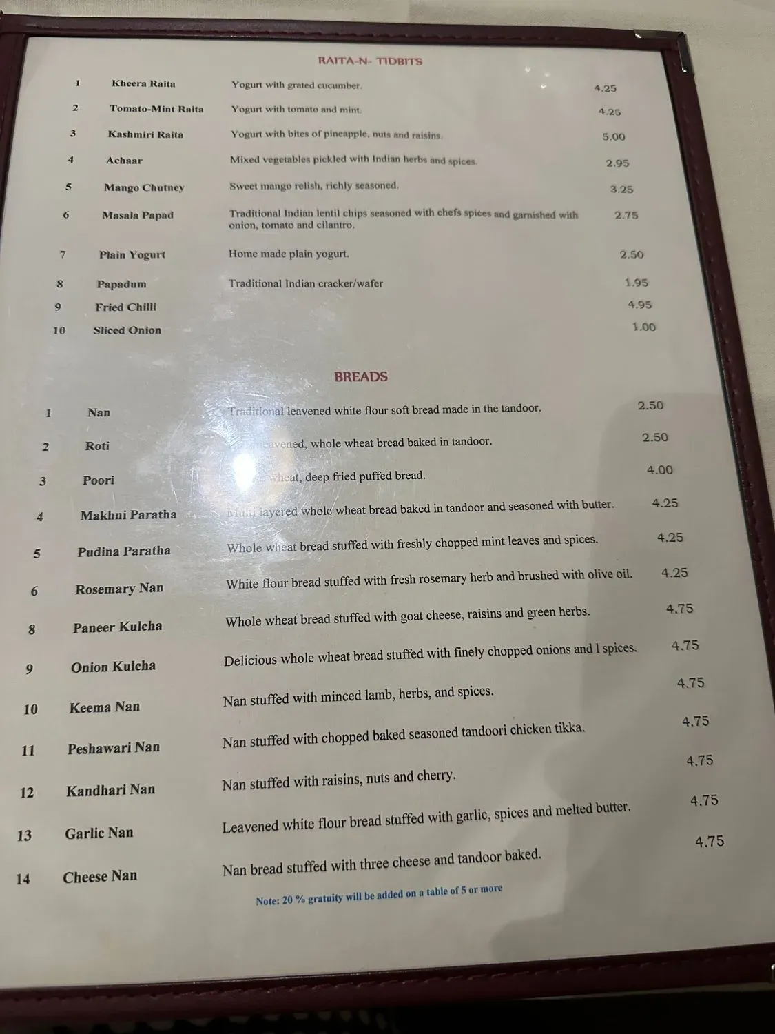 Menu 4