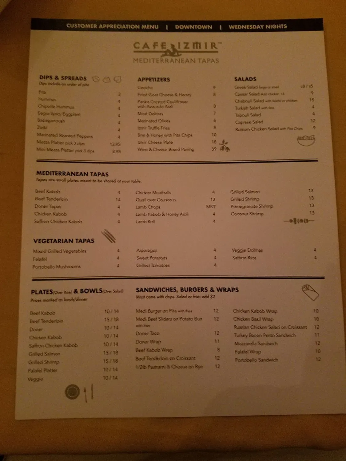 Menu 5