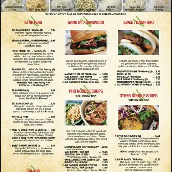 Sweet Basil Vietnamese Noodle House Menu Beaumont TX Checkle