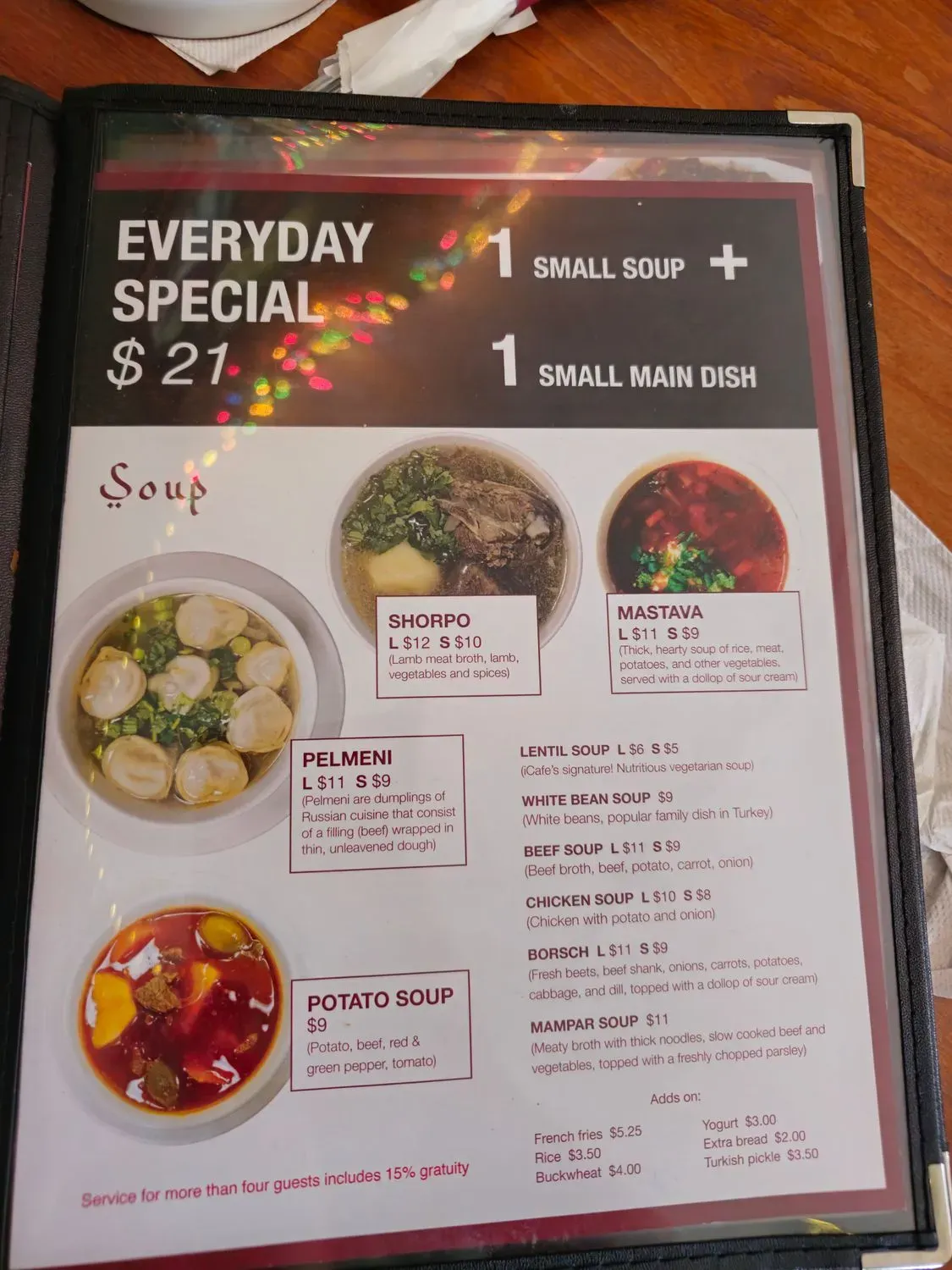 Menu 1