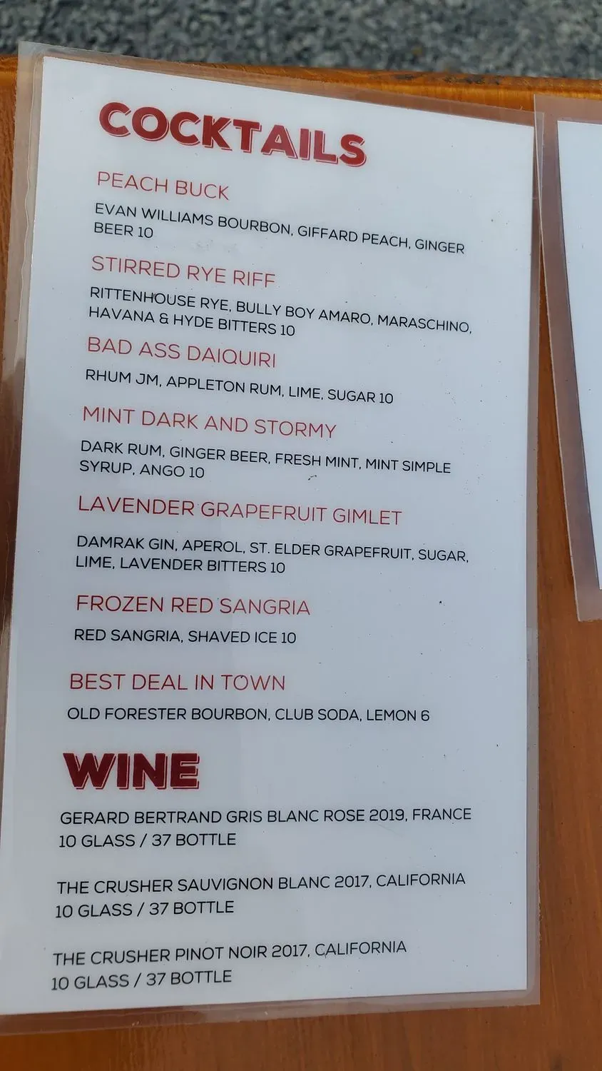 Menu 5