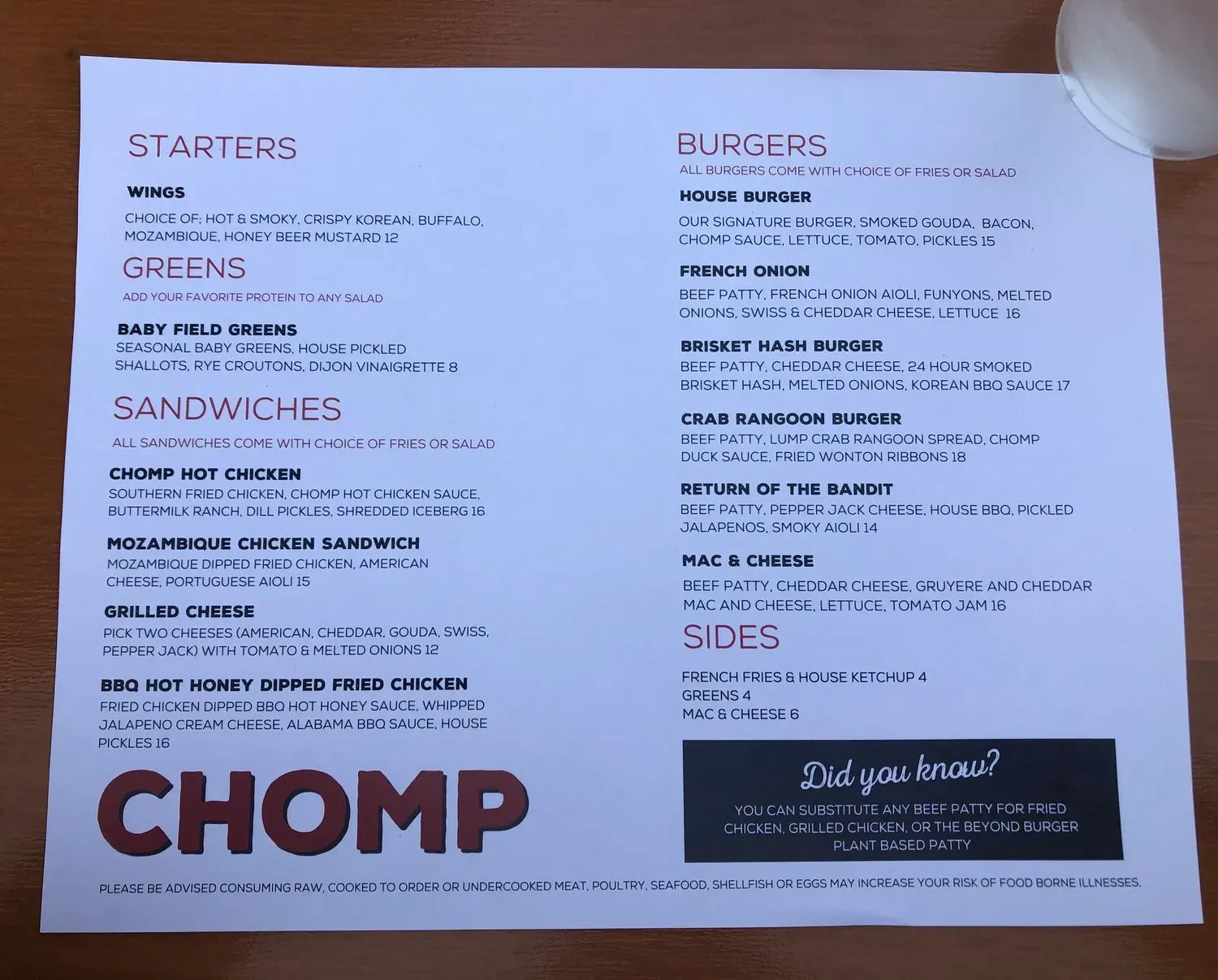 Menu 2