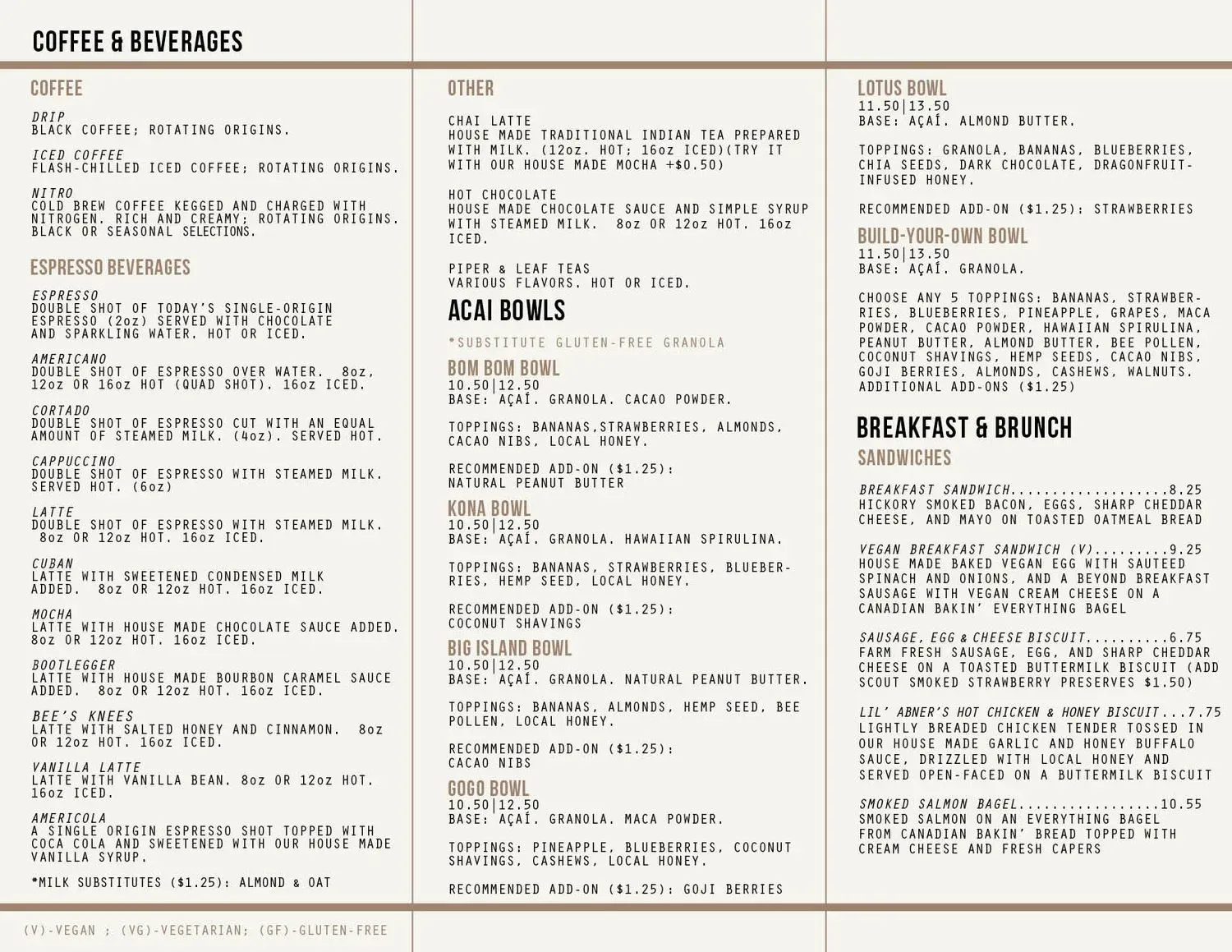 Menu 1