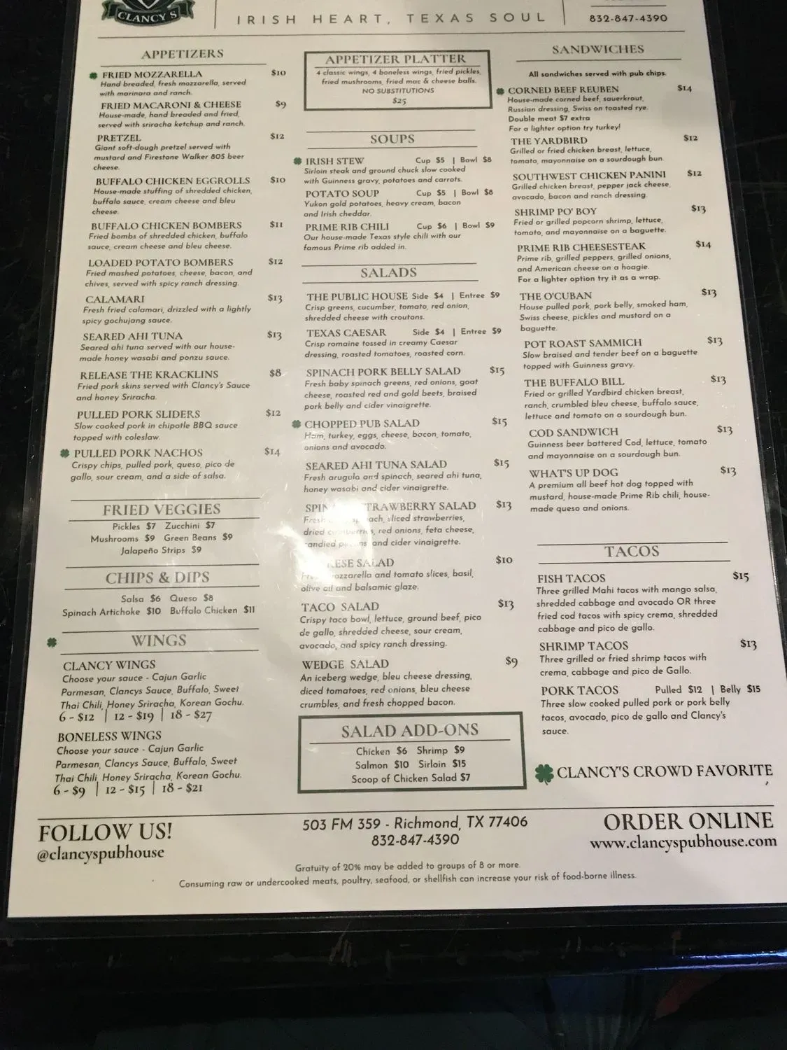 Menu 1