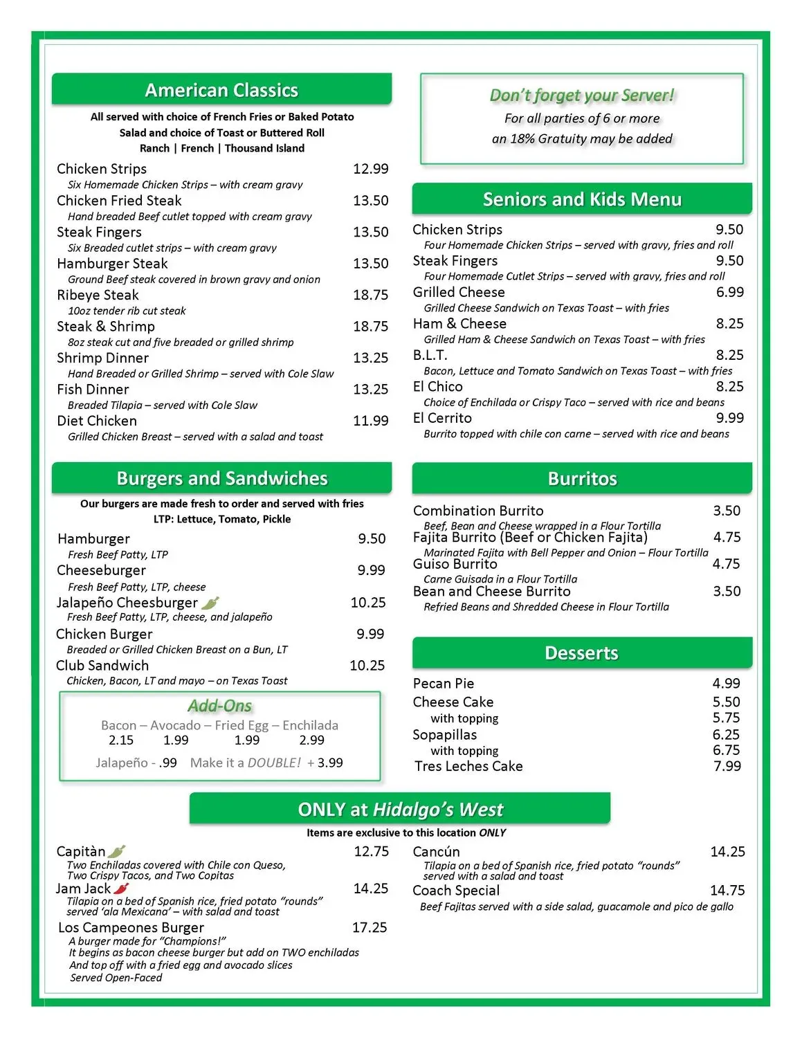 Menu 2