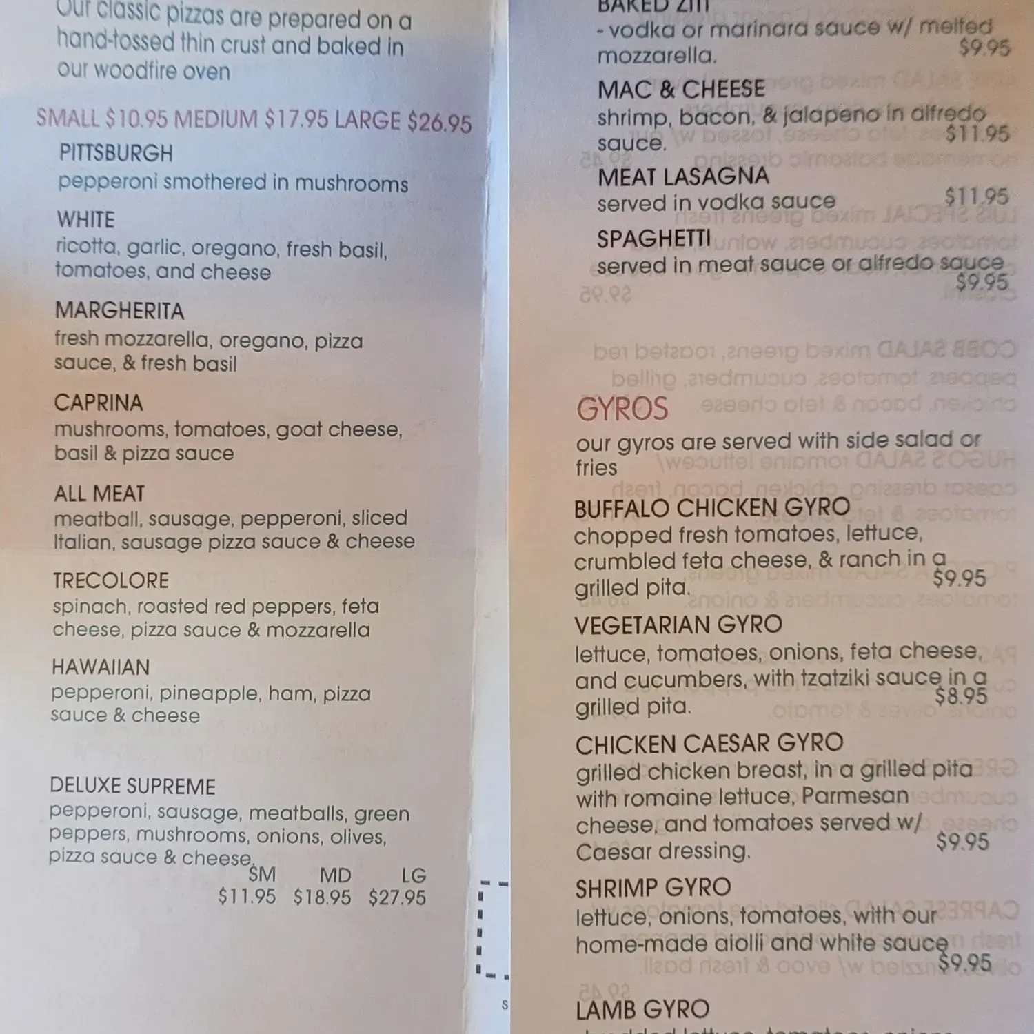 Menu 1