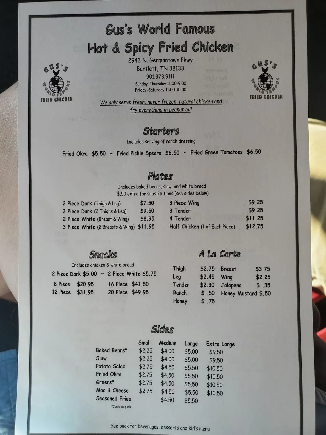 Menu 5