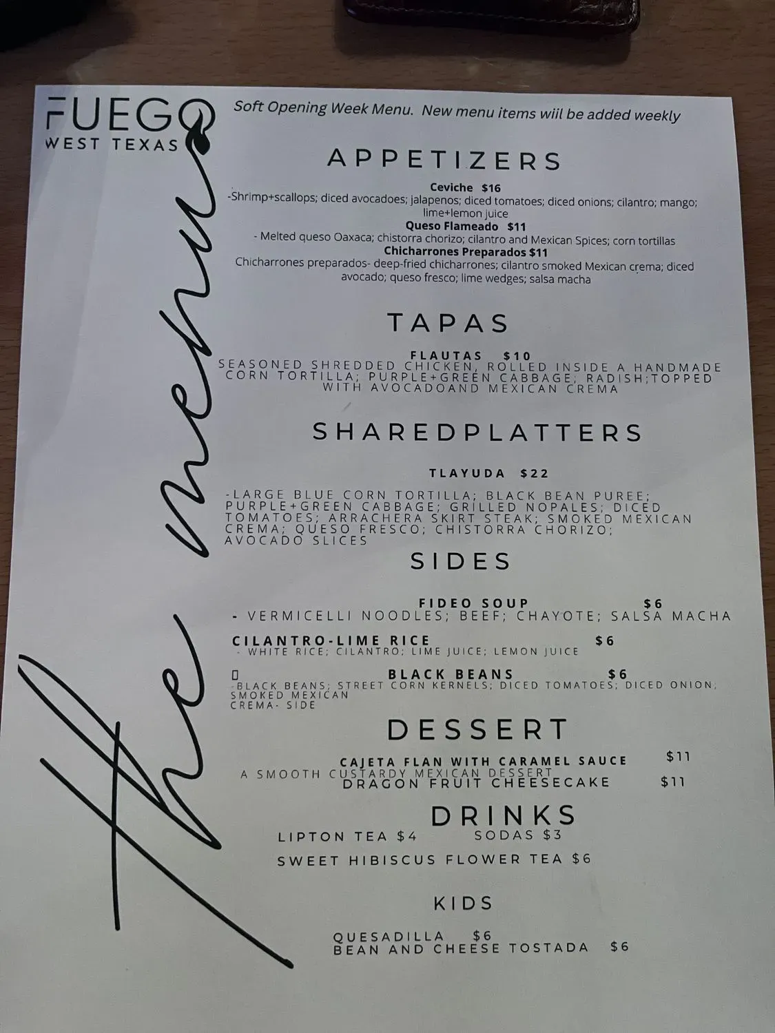 Menu 1