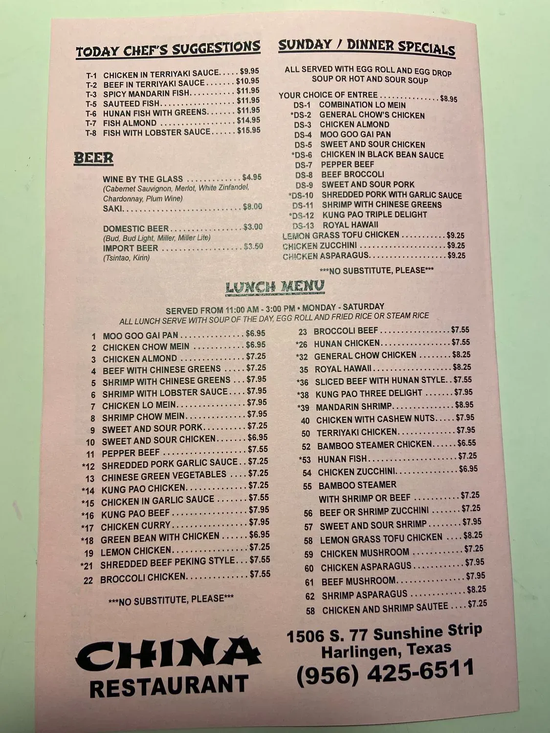 Menu 1