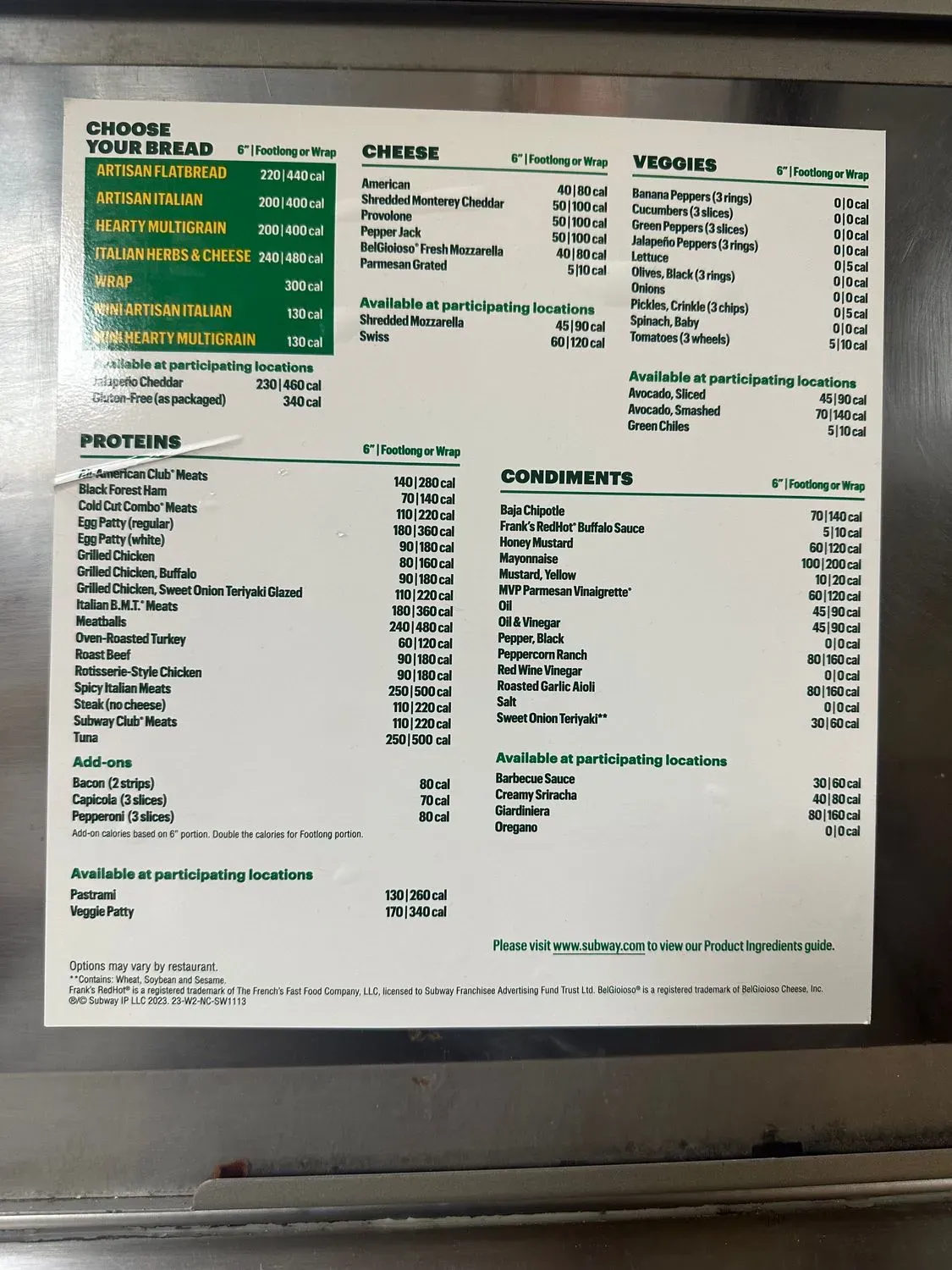 Menu 1