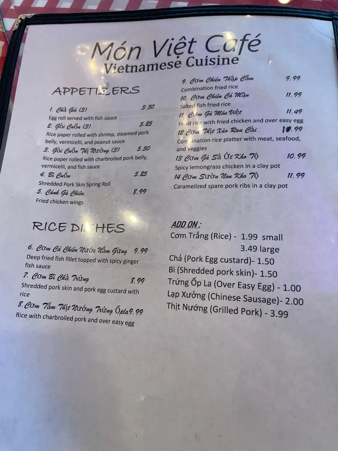 Menu 5