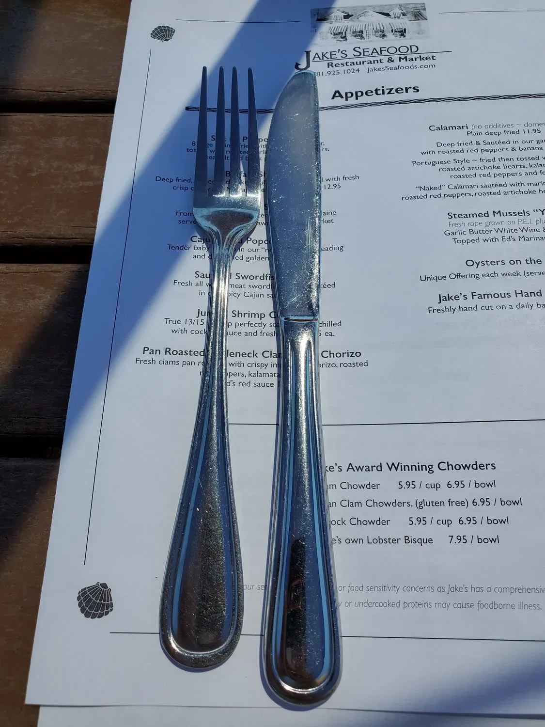 Jake's Seafood Restaurant Menu - Updated November 2025