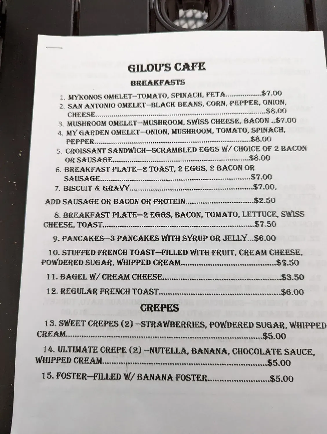 Menu 5