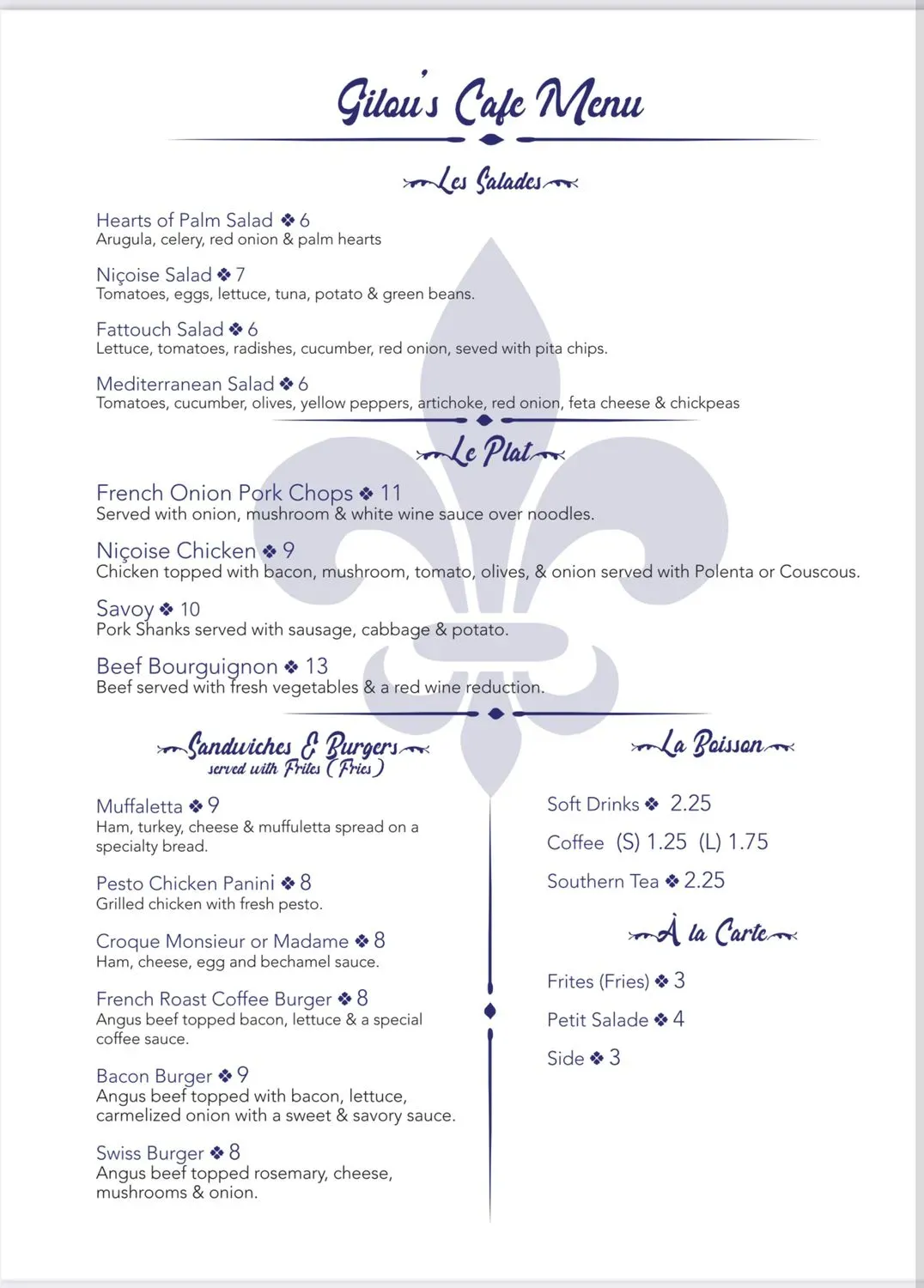 Menu 1