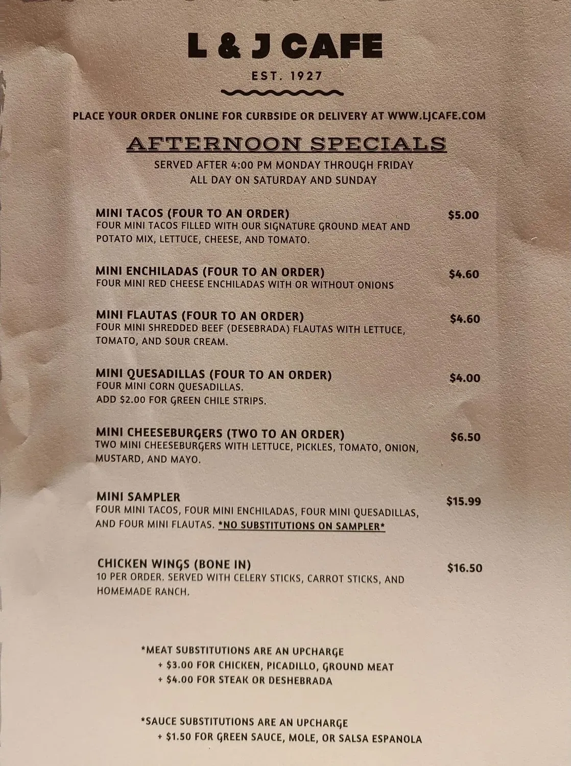 Menu 1