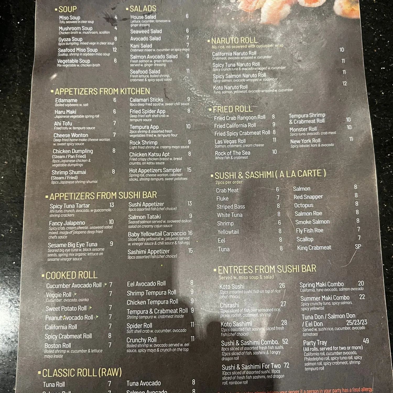 Menu 1