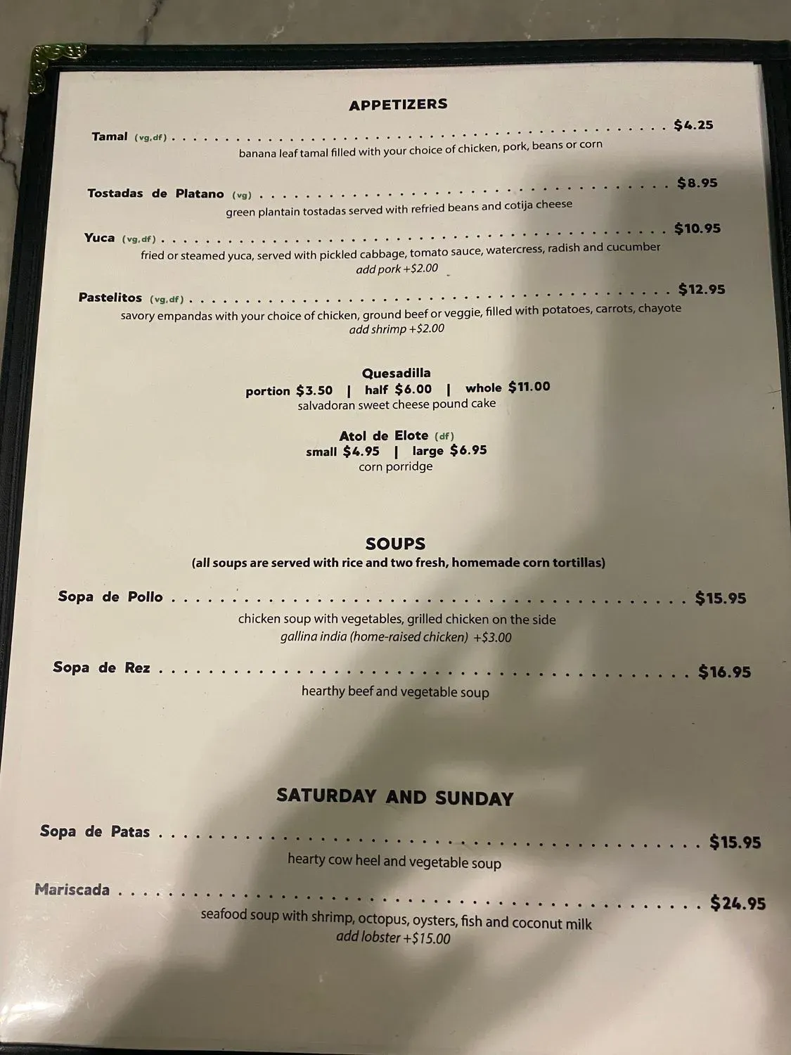 Menu 1