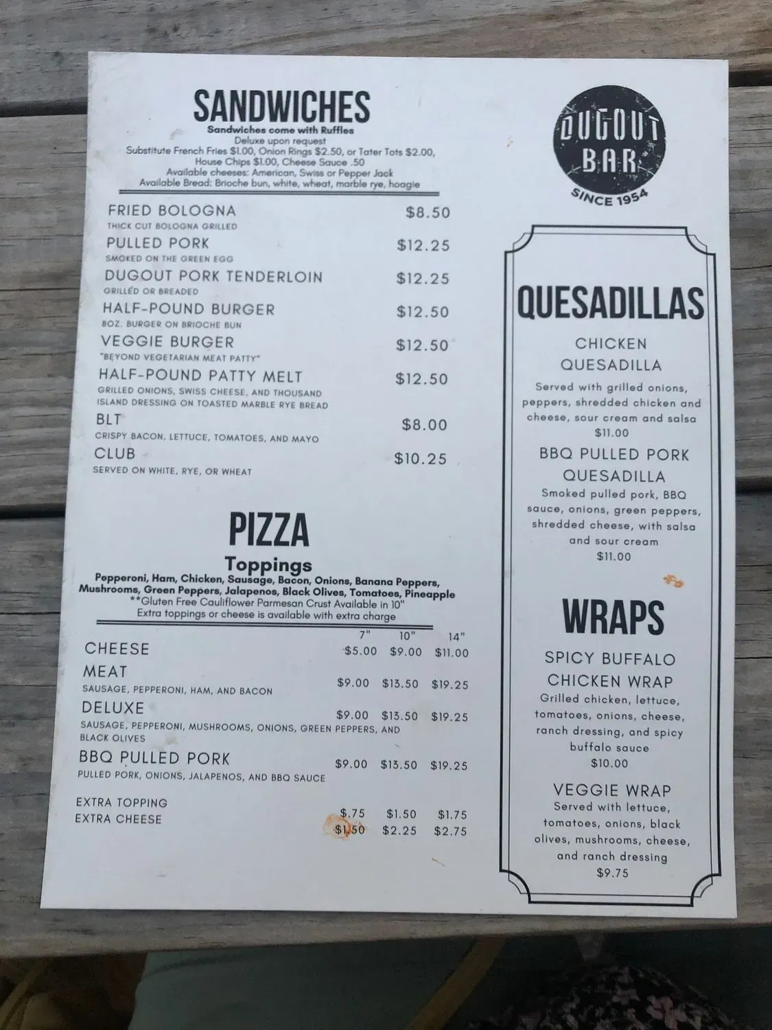 Menu 5